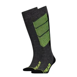 Шкарпетки Head Unisex Ski Graphic Kneehigh 2-pack 35-38 gray/black/green 791005001-817 - Robinzon.ua
