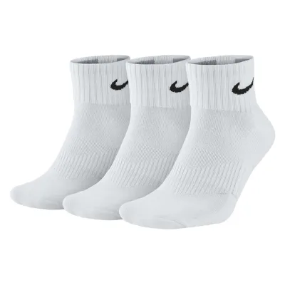 Шкарпетки Nike Value Cush Ankle 3-pack 42-46 white SX4926-101 - Robinzon.ua