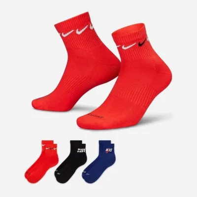 Чоловічі Шкарпетки Nike U NK EVERYDAY PLUS CUSH ANKLE чорний, синій, червоний Чол 38-42 DH3827-905 38-42 - Robinzon.ua