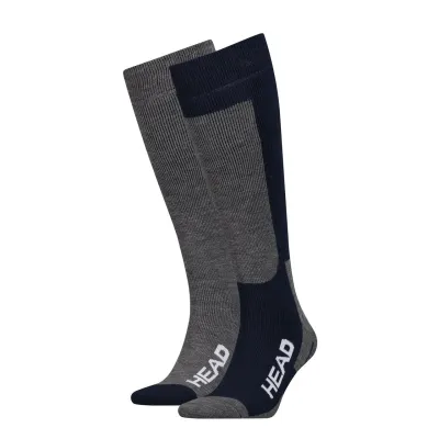 Шкарпетки Head Unisex Ski Kneehigh 2-pack 35-38 gray/black 791003001-277 - Robinzon.ua
