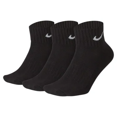 Шкарпетки Nike Value Cush Ankle 3-pack 34-38 black SX4926-001 - Robinzon.ua