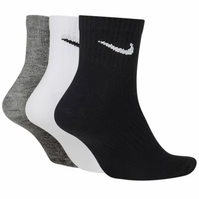 Шкарпетки Nike Everyday Ltwt Ankle 3-pack 42-46 black/gray/white SX7677-964 - Robinzon.ua