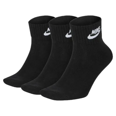 Шкарпетки Nike Everyday Esentials Ankle 3-pack 34-38 black SK0110-010 - Robinzon.ua