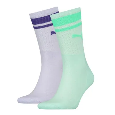 Шкарпетки Puma Unisex Crew Regular Stripe 2-pack light purple/light green — 261058001-004 - Robinzon.ua