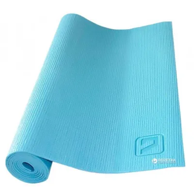 Килимок для йоги LiveUP PVC YOGA MAT синій 173x61x0.4см LS3231-04b - Robinzon.ua