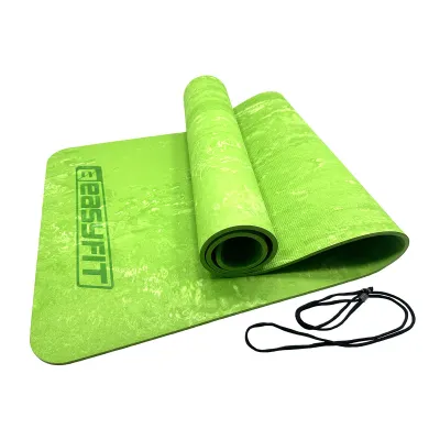 Килимок для йоги та фітнеса EasyFit PER Premium Mat 8 мм Салатовий - Robinzon.ua