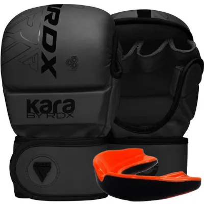 Перчатки для ММА RDX F6 KARA Matte Black Plus S/M (капа в комплекте) - Robinzon.ua