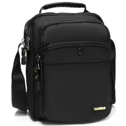 Чоловіча сумка наплічна Lanpad чорна - Robinzon.ua