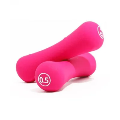 Гантели неопрен Neoprene dumbbell Розовый 2х0,5кг (LS2002-B05) - Robinzon.ua