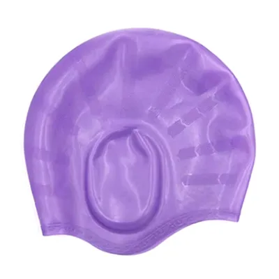 Шапочка для плавання Aqua з вухами фіолетова MSW 061 - Robinzon.ua