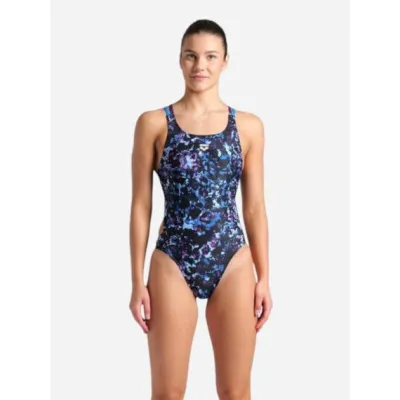 Купальник закритий для женщин Arena ROCKIN SWIMSUIT SWIM TECH MULT фиолетовый 42 008159-889 42 - Robinzon.ua