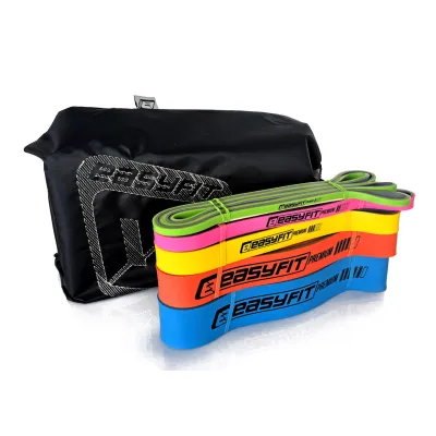 Набір двошарових резинок для підтягування EasyFit Premium 2-63 кг (5 шт) - Robinzon.ua