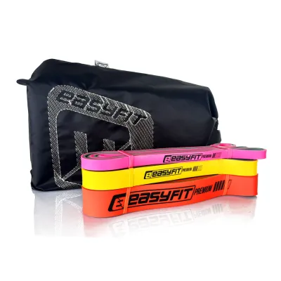 Набір двошарових резинок для підтягування EasyFit Premium 7-45 кг (3 шт) - Robinzon.ua