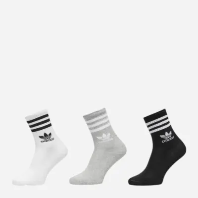 Шкарпетки Adidas CREW SOCK 3STR білий сірий, чорний Уні (46-48) IL5023 46-48 - Robinzon.ua