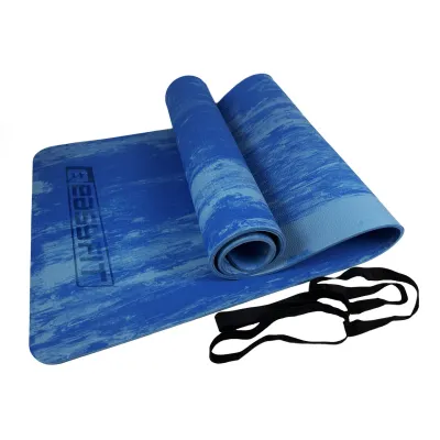 Килимок для йоги та фітнеса EasyFit s-EVA Mat 8 мм Синій - Robinzon.ua