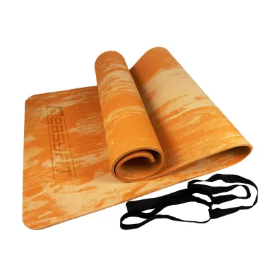 Килимок для йоги та фітнеса EasyFit s-EVA Mat 8 мм Помаранчевий - Robinzon.ua