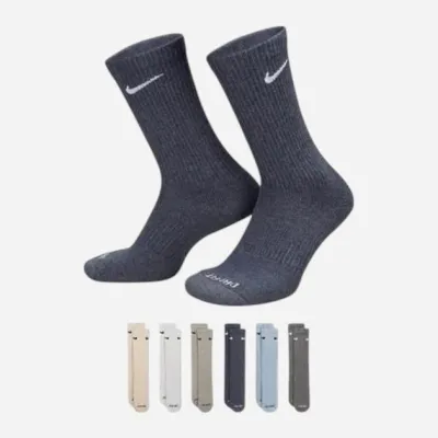 Чоловічі Шкарпетки Nike U NK ED PLS CSH CRW 6PR Сірий, Бежевий, Блакитний 38-42 (SX6897-901 38-42) - Robinzon.ua