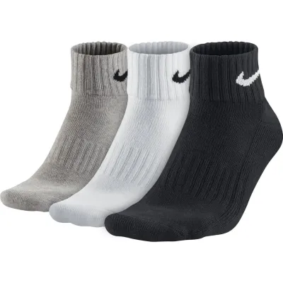 Носки Nike Value Cush Ankle 3-pack 34-38 black/gray/white SX4926-901 - Robinzon.ua