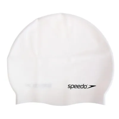 Дитяча шапочка для плавання Speedo FLAT SILCONE CAP TEAM JU Білий One Size (8-709931959-4) - Robinzon.ua