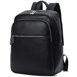 Чоловічий шкіряний рюкзак для поїздок і прогулянок чорний Tiding Bag 75362 - Robinzon.ua