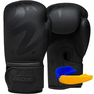 Боксерские перчатки RDX F15 Noir Matte Black 14 унций - Robinzon.ua