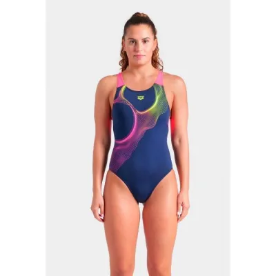 Купальник закритий для жінок Arena RIPPLES SWIMSUIT U BACK B синій Жін 40 009500-780 40 - Robinzon.ua