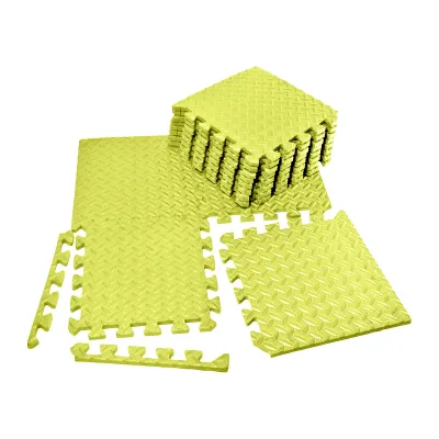 Татами мат EasyFit 8 шт (30х30х1 см) ласточкин хвост желтый - Robinzon.ua