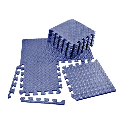 Татамі мат EasyFit 8 шт (30х30х1 см) хвіст ластівки сіній - Robinzon.ua