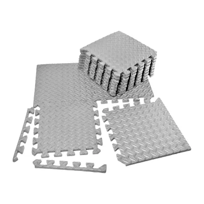 Татами мат EasyFit 8 шт (30х30х1 см) ласточкин хвост серый - Robinzon.ua