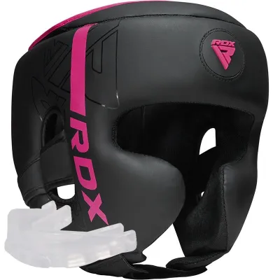 Боксерський шолом RDX F6 KARA Matte Pink S (капа в комплекті) - Robinzon.ua