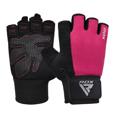Рукавички для фітнесу RDX W1 Half Pink Plus S - Robinzon.ua
