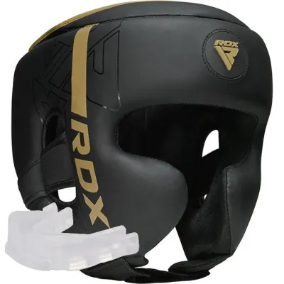 Боксерський шолом RDX F6 KARA Matte Golden S (капа в комплекті) - Robinzon.ua