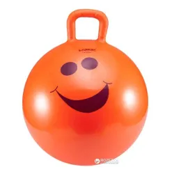 Фітбол дитячий з ручкою LiveUP Hopping ball помаранчевий 45см LS3220 - Robinzon.ua