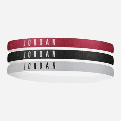 Пов'язка на голову JORDAN HEADBANDS 3 PK GYM бордовий, чорний, сірий Уні One Size J.000.3599.626.OS - Robinzon.ua