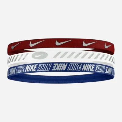Повязка на голову Nike W HEADBANDS 3.0 3 PK METALLIC UNIVERSITY красный, белый, синий Уни One Size N.100.4527.662.OS - Robinzon.ua