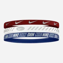 Пов'язка на голову Nike W HEADBANDS 3.0 3 PK METALLIC UNIVERSITY червоний, білий, синій Уні One Size N.100.4527.662.OS - Robinzon.ua
