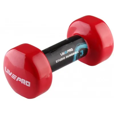 Гантель вінілова LivePro STUDIO DUMBBELL червона 3кг LP8076-3 ( 1шт) - Robinzon.ua