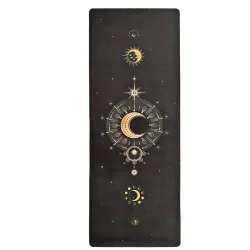 Коврик для йоги EasyFit BlackMoon (замша-каучук) черный - Robinzon.ua