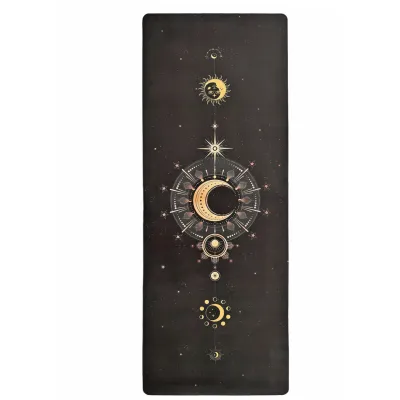 Коврик для йоги EasyFit BlackMoon (замша-каучук) черный - Robinzon.ua