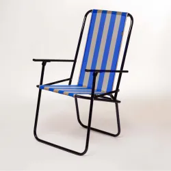 Стіл "Дачний" d18 мм (жовто-блакитна смуга). Стіл "Дачний" d18 мм (жовто-блакитна смуга). - Robinzon.ua