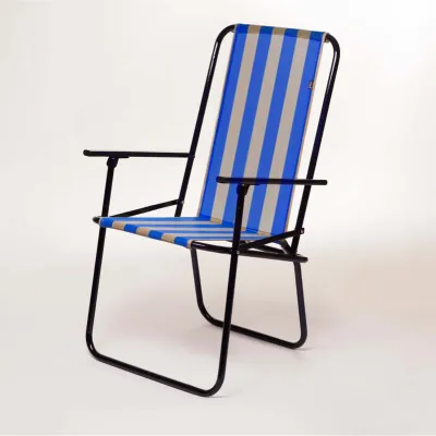 Стіл "Дачний" d18 мм (жовто-блакитна смуга). - Robinzon.ua