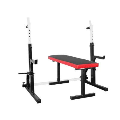 Лавка горизонтальна для жиму + Стійки зі страховкою 50 на 50 мм з брусами та штирями під бліни - Robinzon.ua