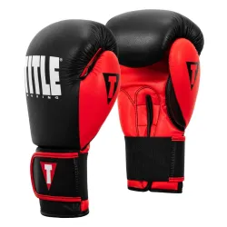 Боксерские перчатки TITLE Boxing Dynamic Strike Black/Red 16 oz - Robinzon.ua