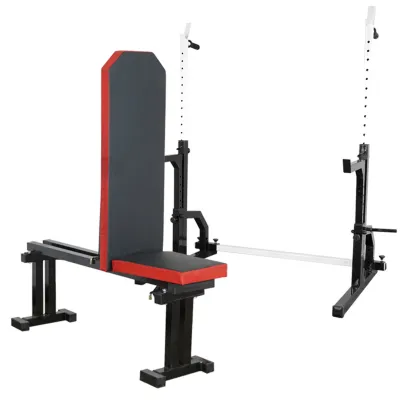 Лавка для жиму регульована 40 на 40 мм + Стійки з упорами 50 на 50 мм + бруси + штирі для блінів - Robinzon.ua