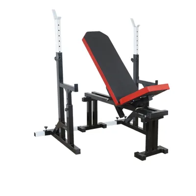 Лавка для жиму регульована 40 на 40 мм + Стійки зі страхувальними упорами 50 на 50 мм - Robinzon.ua