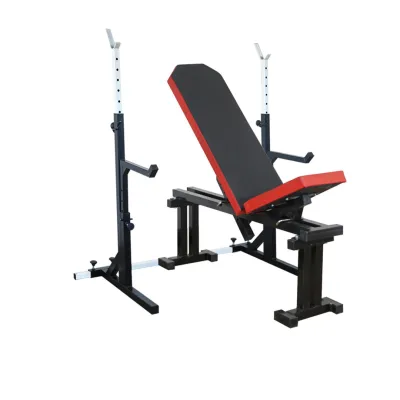 Скамья для жима регулируемая 40 на 40 мм + Стойки со страховкой 40 на 40 мм - Robinzon.ua