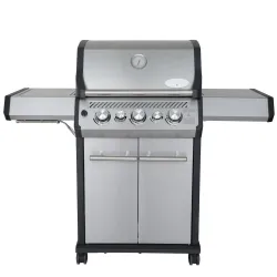 Газовий гриль SANTOS S-318, з бічним і заднім пальниками, нержавіюча сталь 900280 - Robinzon.ua