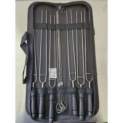 Подвійні шампури 42 см 6 шт в чохлі GRILLI 9627 - Robinzon.ua