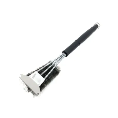 Щётка для гриля трехрядная 2в1 (щётка+скребок) GRILLI 777455. - Robinzon.ua