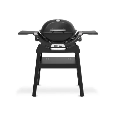 Газовий гриль Weber Q1200N Black з бічними столиками на підставці 1501085 - Robinzon.ua